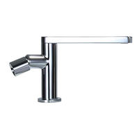 Robinet de lavabo haut STOCCO noir mat en laiton massif, monocommande, à poser sur le comptoir, avec cartouche céramique, mitigeur chaud/froid pour salle de bain