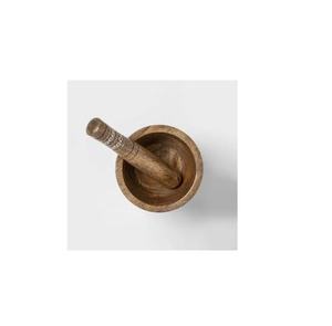 Wood <b>Mortar</b> and Pestle Kitchenware Heavy Duty <b>Mortar</b> With Wooden Pestle for Household Use - Product Image 6