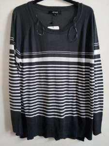 Suéteres de Invierno de Alta Gama para Mujer, Marca de Prestigio, Cuello Redondo, Manga Larga, Tejido a Rayas, Lote de Bangladesh - Product Image 2