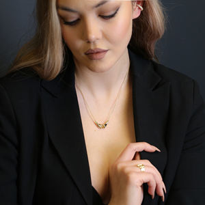 Lovely Plain Double Hands Design <b>Handmade</b> Turkish 925 Sterling <b>Silver</b> Charm <b>Necklace</b> - Product Image 5