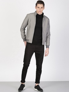 Blouson d'aviateur professionnel décontracté de printemps pour hommes Polyester élégant avec tissu en cuir Impression de logo personnalisable de grande taille - Product Image 4