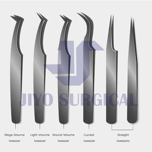 Pince à cils multicolore personnalisée en acier inoxydable, pince à épiler, pince d'extension de cils, outils de maquillage, instruments de chirurgie dentaire - Product Image 3