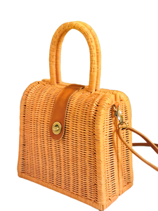 Bolso de mimbre de alta calidad con asa y correa para el hombro - Product Image 2