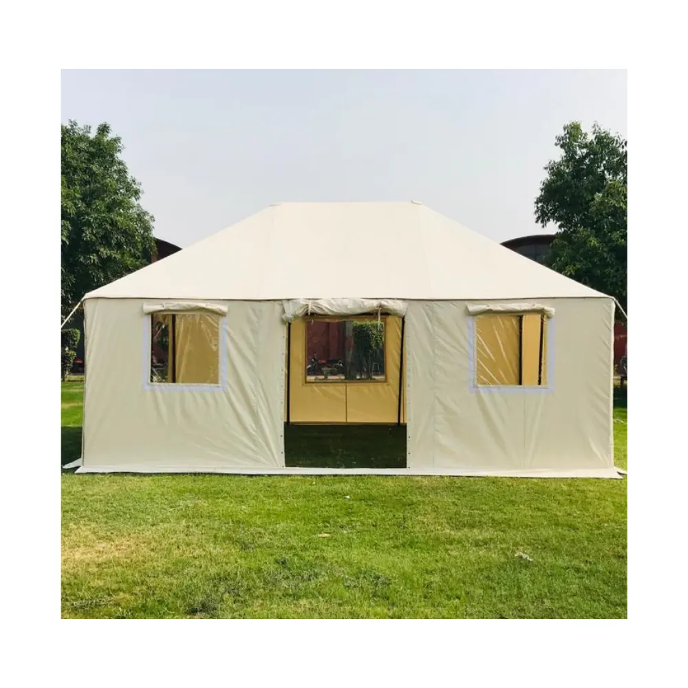 लक्जरी फ्रेम Glamping अफ्रीकी सर्दियों बाथरूम होटल लक्जरी रिसॉर्ट होटल पार्टी पिकनिक के साथ निविड़ अंधकार आउटडोर रेगिस्तान तम्बू