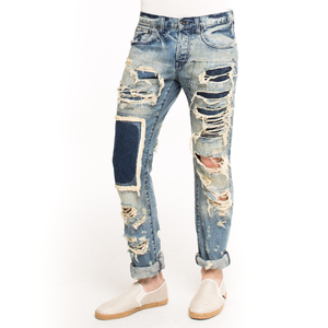 Jeans Rectos de Moda para Hombre, Cintura Alta, Lavado Claro, Talla Grande, Etiqueta OEM de Fábrica Textil Directa de Bangladés - Product Image 3