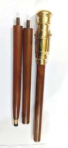 Bastón de Madera Plegable con Mango Telescópico de Latón - Product Image 2