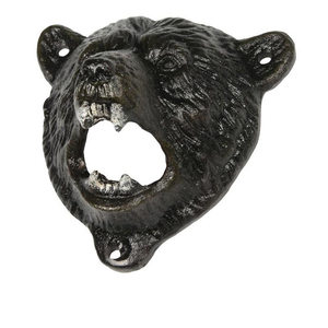 Abrebotellas de hierro fundido con cabeza de ciervo, diseño montado en la pared, calidad sólida, suministros de abrebotellas de cerveza - Product Image 3