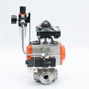 Giá Bán Buôn 1000 WOG 304 316 Thép Không Gỉ Chủ Đề Loại 3 Cách <span class=keywords><strong>Ball</strong></span> <span class=keywords><strong>Valve</strong></span> Với Thiết Bị Truyền Động Khí Nén - Product Image 5