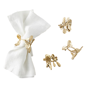 Feuille et fleur Design or couleur laiton serviette anneau de rangement avec anneau de serviette de la meilleure qualité à vendre - Product Image 6