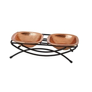 Copper <b>Dog</b> And Cat <b>Food</b> Bowl With Iron <b>Stand</b> Classic Design <b>Dog</b> Feeding Bowl For Garden Decor Accessories - Product Image 1