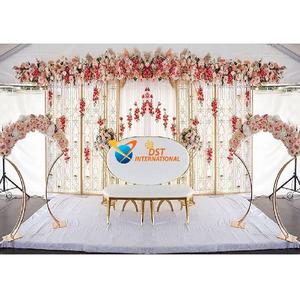 Contemporary Wedding Modern Metal <b>Backdrop</b> Stage Popular Wedding Gold <b>Backdrop</b> <b>Stand</b> Stage Fancy Wedding Metal <b>Backdrops</b> Stage - Product Image 1