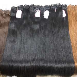 Fabricant du groupe APO, extensions de cheveux vierges Remy, trame de cheveux raides en os teint par vague bouclée - Product Image 1