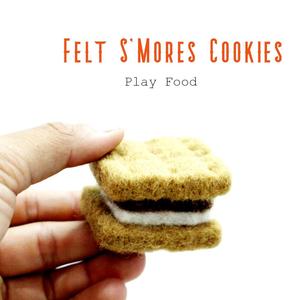 "Galletas Sandwich de fieltro"-"Galletas S' Mores de 4X6 Cm"-"Galletas S' Mores hechas a mano" - Product Image 2