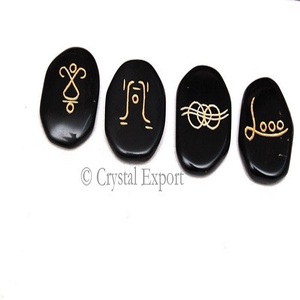 Worthbuy — ensemble de symboles Reiki en Agate noire polie, arc-en-ciel, boîte de soins - Product Image 1