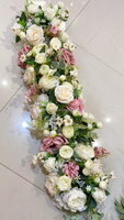 Chemin de fleurs pour banquets ou Table de mariage, au style décoratif, violet, 1 pièce