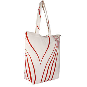 Bolso de lona de algodón para mujer, bolsa de compras de tejido informal con cremallera para chicas - Product Image 5