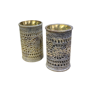 Quemador Mabkhar de incienso de latón de diseño fabuloso, Juego de 2 quemadores Bakhoor de tamaño pequeño de forma redonda para gran oferta - Product Image 1