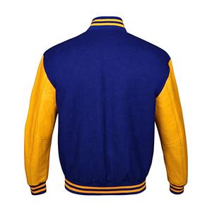 Chaqueta de invierno de gran tamaño para hombre de alta calidad con mangas de cuero chaquetas universitarias personalizadas al por mayor baratas chaqueta Varsity para hombre - Product Image 3