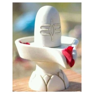 Exclusivo Shivling de Mármol Blanco - Product Image 1