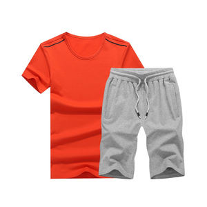 Ensemble t-shirt et short pour hommes T-shirt et short en gros avec logo personnalisé Couleur Motif animal Respirant Fabriqué en polyester/coton - Product Image 3