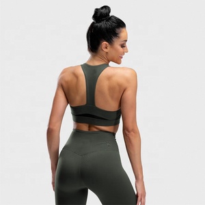 PIHA SPORTS Women's Mid Keyhole High Support Sports Removable Cups Light Breathable Anti-Bacterial Four-Way <b>Stretch</b> <b>Bra</b> - Product Image 4