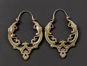 Pendientes de Diseño Geométrico Bohemio con Diamantes para Mujer, Material Principal de Acero Inoxidable y Latón para Bodas, 2021 - Product Image 2