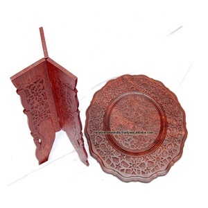 โต๊ะข้างแบบพับได้ทำด้วยมือทำจากไม้ดีไซน์งานฝีมือสำหรับการตกแต่งห้องนั่งเล่นห้องนอน - Product Image 1