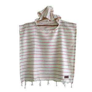 Serviette turque à capuche pour plage et piscine, Poncho pour toutes les tailles, fond de canard, Orange, 100% coton - Product Image 2