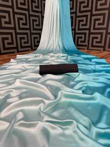 Zs — sarerie en soie Satin de soie Pure, tissu indien, fait à la main, Collection ethnique, vente en gros, Vintage traditionnel - Product Image 4