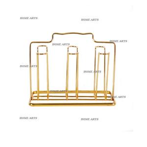 Porte-gobelet en verre couleur or de qualité supérieure porte-gobelet en verre en métal de conception la plus récente pour la cuisine, la maison et l'hôtel - Product Image 5