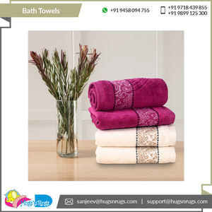 Gamme Exclusive de Logo Personnalisé Meilleures Ventes Design Moderne Vente en Gros 100% OEM Coton Tissé Serviettes de Bain Durables Sans Azo - Product Image 3