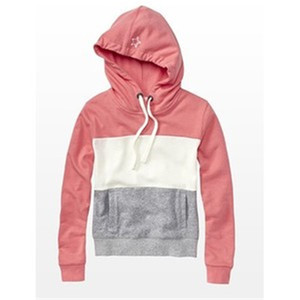 Sweat-shirt à capuche décontracté pour femme, style patchwork, en molleton chaud et coton, vêtement féminin OEM - Product Image 5