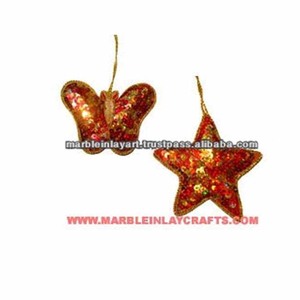 Ornement de papillon suspendu de Noël fait à la main - Product Image 1