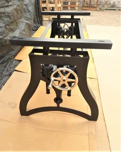 Công nghiệp Acacia gỗ bàn ăn gang cơ sở | sống cạnh rắn gỗ thanh Bảng Chiều cao điều chỉnh đồ nội thất phòng ăn cho - Product Image 3