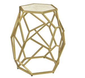 Elegante y moderna mesa auxiliar de Metal con tapa de mármol extensible, práctica sala de estar, hogar, taburete de café, almacenamiento de muebles - Product Image 2