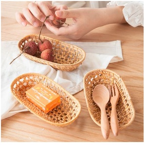Bandeja para servir postres de ratán Diseño único Acabado natural Perfecto para bodas Hotel y vajilla Uso multiusos - Product Image 5