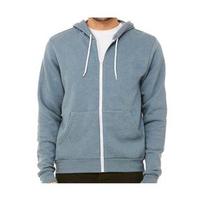 เสื้อฮู้ดแบบมีซิปสำหรับผู้ชายมีสีต่างกันพิมพ์ลายโลโก้ตามสั่ง - Product Image 2