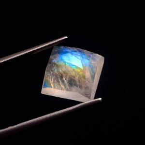 พลอยมูนสโตนธรรมชาติมูนสโตนเหลี่ยมเหลี่ยมเพชรพลอยทรงหลวมขนาด6X6มม. สำหรับทำเครื่องประดับ - Product Image 2