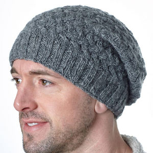 Bonnet d'hiver chaud avec motif de tricot Bonnet de couleur personnalisée pour hommes - Product Image 1