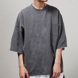 เสื้อยืดแขนสั้นผ้าฝ้าย100% สำหรับผู้ชาย,เสื้อยืดสีพื้นพิมพ์โลโก้ได้ตามต้องการ - Product Image 6
