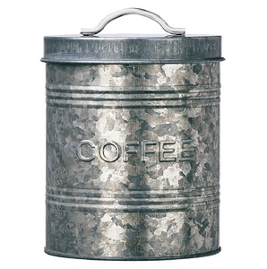 Ensemble de 3 récipients de stockage galvanisés en métal gris avec finition rustique parfaits pour les solutions de stockage d'aliments de restaurant d'hôtel - Product Image 3