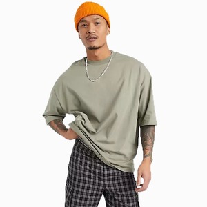 Camiseta extragrande de microfibra cómoda para hombre, Camiseta de punto con estampado de patrón sólido transpirable de secado rápido, venta al por mayor 2025 - Product Image 5