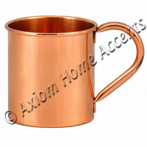 Tasse de mulet de moscou en cuivre massif, avec manche en cuivre, miroir lisse fini par les accessoires pour la maison, le meilleur vente