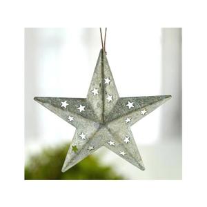 Adornos navideños de aluminio colgantes de estilo de cinco puntas para árbol de Navidad, excelente acabado - Product Image 6