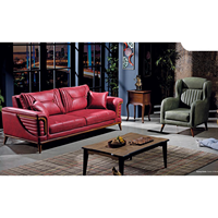 Moderno Juego de Sofás Chesterfield de Madera Maciza Turca, Diseño Acolchado, para Uso en Hospitales, Apartamentos, Escuelas, Almacenes, Talleres, Centros Comerciales, Personalizable