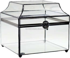 <b>Large</b> Clear Glass Wedding Card <b>Box</b> - Product Image 1