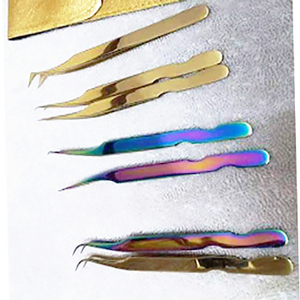 ASAP - Pinzas Mini Inclinadas Ecológicas de Acero Inoxidable Dorado de 10 mm con Punta Serrada para Cejas y Rostro, para Belleza de Pestañas - Product Image 5