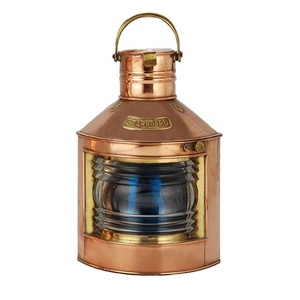 Lámpara de barco náutico de reproducción antigua personalizada del mejor proveedor, modelo de impresión pulido de cobre y latón de Metal de estribor - Product Image 1