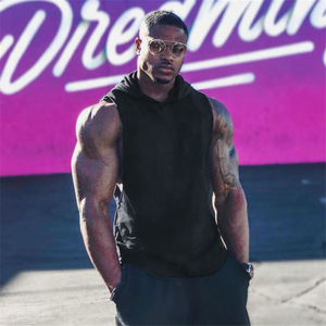 Camiseta sin mangas para hombre hecha a medida al por mayor, Camiseta clásica informal sin mangas de algodón, camiseta sin mangas para correr para hombre, camiseta ligera para hombre - Product Image 6