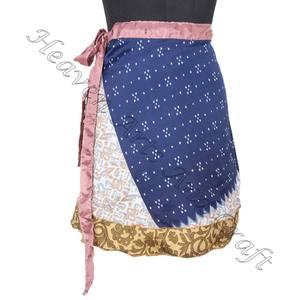 New Arrival Summer Fashion Silk Sari <b>Mini</b> <b>Skirt</b> Vintage Wrap <b>Mini</b> <b>Skirts</b> - Product Image 5